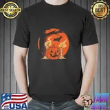New moon pumpkin scene halloween vintage s Unisex