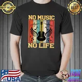 No Music No Life Musical Notes Musician T-Shirt
