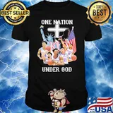 One nation under god Kansas jayhawks basketball shirt