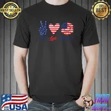 Peace Love America Sunflower Funny 4th Of July Fireworks T-Shirt