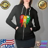 Peace Love Juneteenth Black Pride Freedom 1865 June 19th Premium T-Shirt Full Zip Hooded