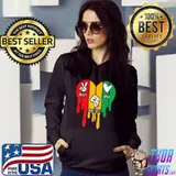 Peace Love Juneteenth Black Pride Freedom 1865 June 19th Premium T-Shirt Hoodie