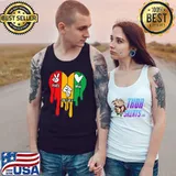 Peace Love Juneteenth Black Pride Freedom 1865 June 19th Premium T-Shirt Tank Top
