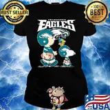 Philadelphia eagles let's play Football together Snoopy NFL s Ladies tee