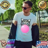 Pink bubblegum cat T-Shirt