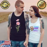 Pink flower T-Shirt Tank Top