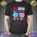 Red white and blue cousin crew 4th of july usa sunglasses shirt