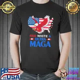 Red White and ultra maga amrica flag eagle shirt