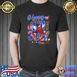 Red White Blue American Flag Patriotic 4th of July T-Shirt