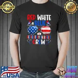 Red White Blue Respiratory Therapist Crew 4th Of July T-Shirt