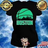 Retro Boston Celtics Basketball Shirt Ladies tee