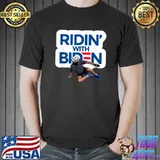 Ridin' with Biden - biden verses bicycle meme funny biden T-Shirt