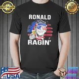 Ronald ragin' reagan funny 4th of july drinking team shirt