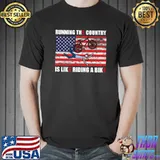 Running the country is like riding a bike Funny Joe biden America flag T-Shirt