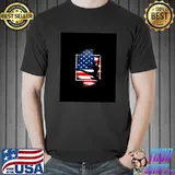 Silhouette ballet dance ballerina withe usa flag - arial silks Graphic T-Shirt