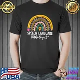 Speech Language Pathologist Rainbow Speech Therapy Gift SLP T-Shirt