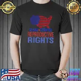 Stars Stripes Reproductive Rights 4th Of July Rose Usa Maps T-Shirt