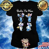 Stitch And Michael Jackson Behind the Mask s Ladies tee