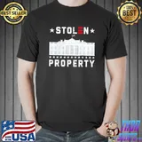 Stolem property political Biden in whit house shirt