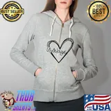 Stutelage Scribble Heart T-Shirt Full Zip Hooded