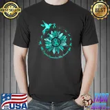 Sunflower Hummingbird Ribbon Progressive Supranuclear Palsy T-Shirt