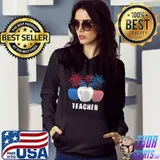 Teacher Apple Firework Shirt