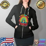 Teacher Summer Dress School's Out For Summer Rainbow Sunset T-Shirt Full Zip Hooded