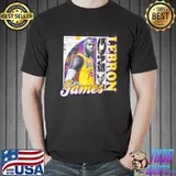 The king portrait lebron james los angeles Lakers shirt