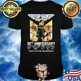 Top gun maverick 36th anniversary thank memories signatures shirt