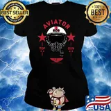 Top Gun Maverick Bob Aviator Helmet Stars Shirt Ladies tee