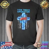Tow Truck Operator Cross Flag Shirt