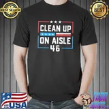 Trump 2024 back America clean up on aisle 46 antI Joe Biden shirt