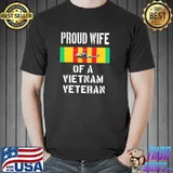 Vietnam veteran ribbon proud wife shirt