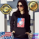 Vintage soccer 4th of july usa American flag s Hoodie