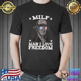 Washington MILF Man I Love Freedom Patriotic 4th of July T-Shirt