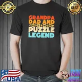 Womens grandpa dad and crossword puzzle legend shirt