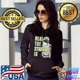 Yoda real the struggle is distressed portrait Star wars shirt