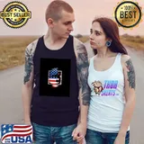yoga gymnastik sport silhouette withe usa flag - arial silks Graphic T-Shirt Tank Top