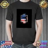 yoga gymnastik sport silhouette withe usa flag - arial silks Graphic T-Shirt