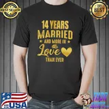 14 Years Married And Mode In Love Than Ever 14th Wedding Anniversary T-Shirt