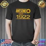 Awesome Since 1922 Sunflower T-Shirt
