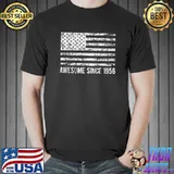 Awesome since 1956 66th birthday usa flag T-Shirt