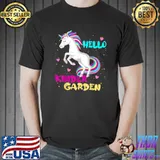 Back To School Unicorn Hello Kid First Day of Kindergarten T-Shirt