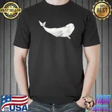 Beluga Whale Peri Purple Watercolour Sea Creature T-Shirt