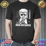 Biden has cancer us flag Donald Trump shirt
