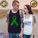 Bipolar Disorder Awareness Ribbon Green T-Shirt Tank Top