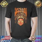 Black daycare teacher love melanin leopard glasses shirt