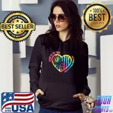 Born to Do This Childcare Provider Life Heart Shirt Hoodie