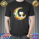 Boston celtics I love Snoopy to the moon and back shirt