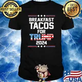 Breakfast Tacos For Trump 2024 American Flag Shirt